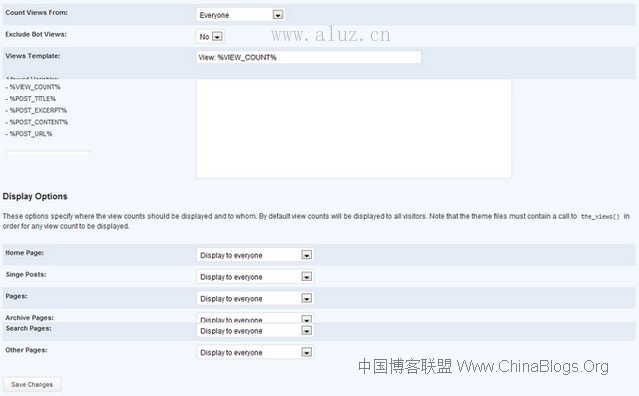 日志点击统计插件WP-PostViews